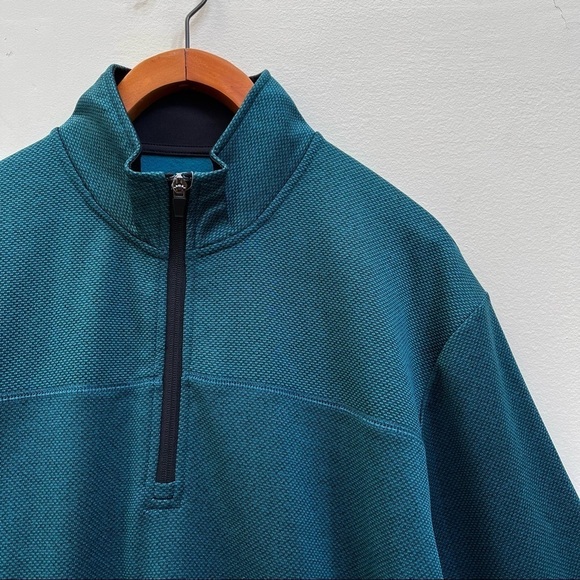 NWT Callaway 1/4 Quarter Zip Pullover Golf Weather Series Dark Green Teal Size L - Picture 4 of 14